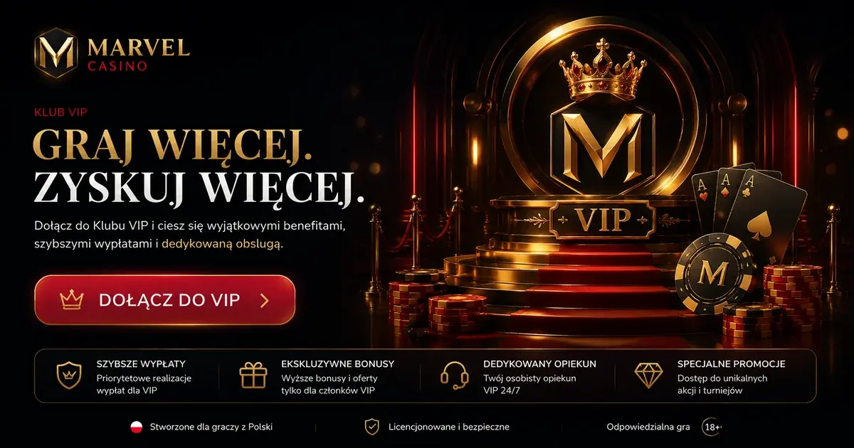 Marvel Casino klub VIP z benefitami i promocjami dla graczy